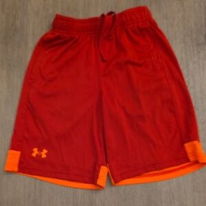 Under Armour Red Shorts with Orange Accents